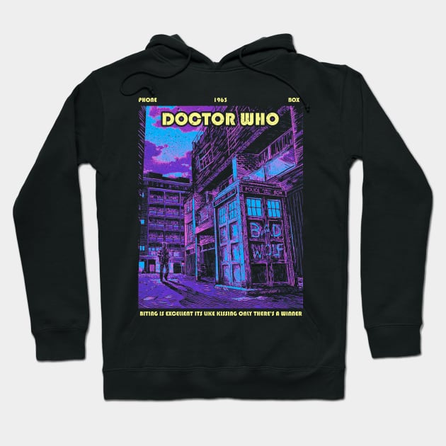 Doctor Who Night Vibe Retro Hoodie by Joker Keder